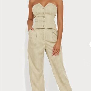 Elegant Beige Women's Jumpsuit